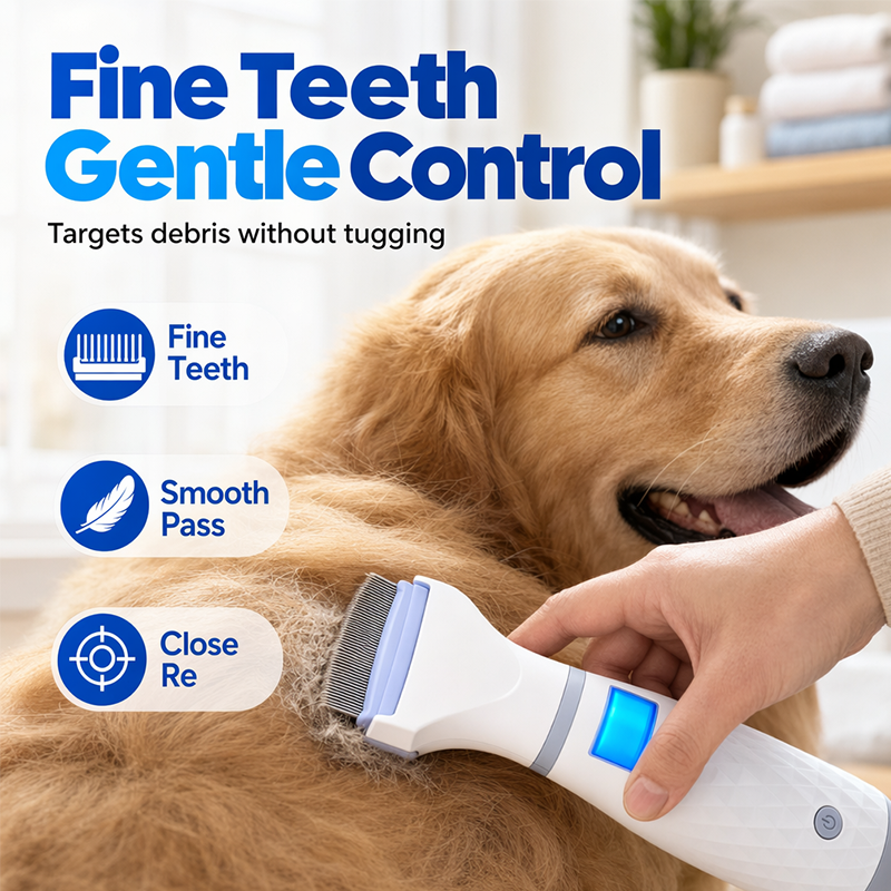 Peigne anti-puces électrique pour animaux