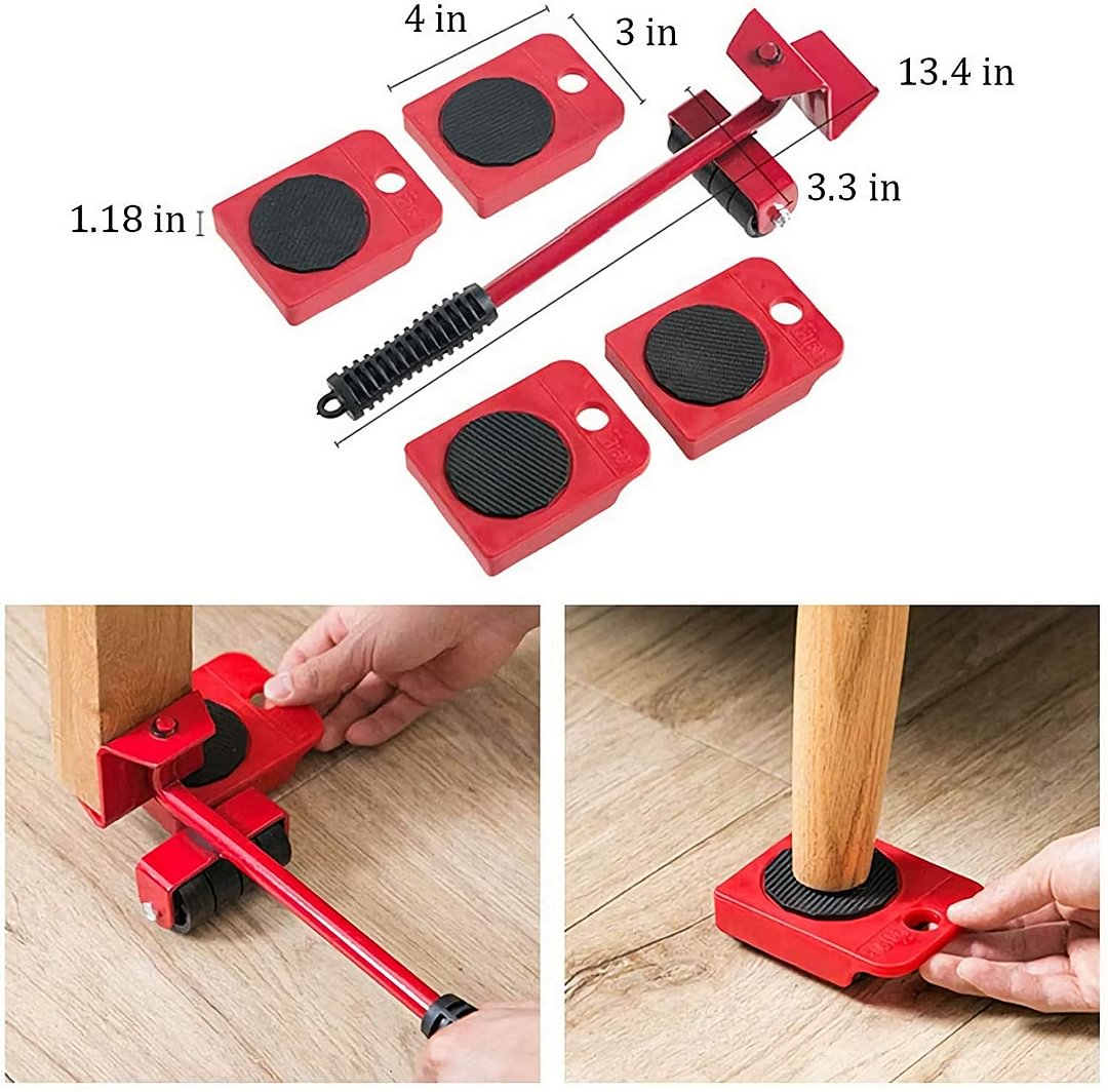🎁2026 New Arrivals 50% OFF💥Furniture Moving System – lift & slide up to 800 lbs, 360° rotation, floor-friendly pads. Move heavy furniture easily by yourself! 🛡️💪