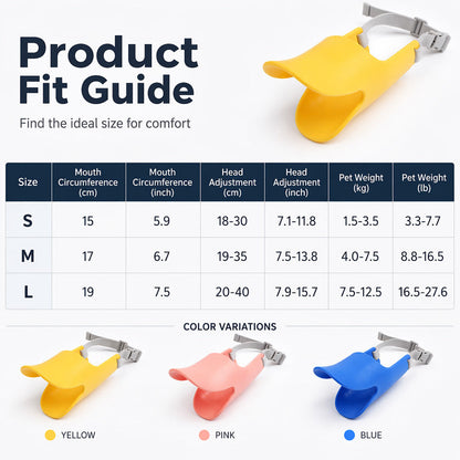 🐕 50% DE RÉDUCTION! 🦆 Muselière silicone bec de canard – Douce & ajustable ✨