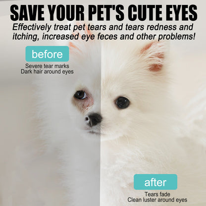 Solution nettoyante et gouttes pour les yeux des animaux de compagnie