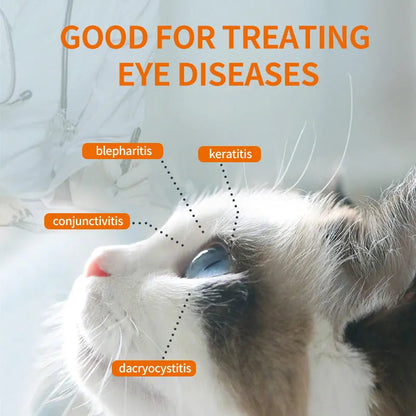 Solution nettoyante et gouttes pour les yeux des animaux de compagnie