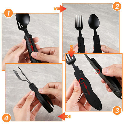 🎉 50 % de réduction ! 🍴 Couvert de table pliable multifonction 4‑en‑1 pour l'extérieur