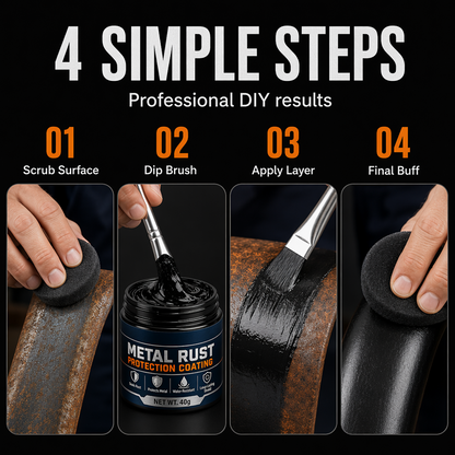 🥳 PROMOTION EXCEPTIONNELLE 2026 🥳💞🔧🏠 50 % DE RÉDUCTION ! Pâte de réparation noire anti-rouille pour métaux – Restaure les portails, balustrades et outils rouillés. Forme un revêtement protecteur – pas besoin de remplacer ! 🛡️