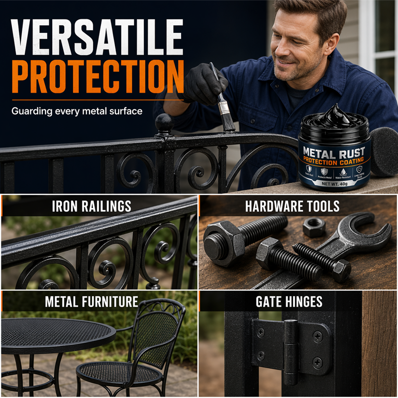 🥳 PROMOTION EXCEPTIONNELLE 2026 🥳💞🔧🏠 50 % DE RÉDUCTION ! Pâte de réparation noire anti-rouille pour métaux – Restaure les portails, balustrades et outils rouillés. Forme un revêtement protecteur – pas besoin de remplacer ! 🛡️