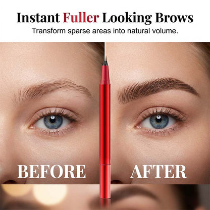 Stylo microblading double‑embout waterproof pour sourcils
