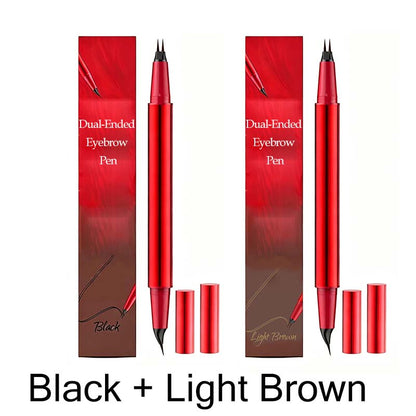 Stylo microblading double‑embout waterproof pour sourcils
