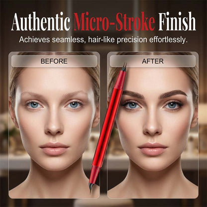 Stylo microblading double‑embout waterproof pour sourcils