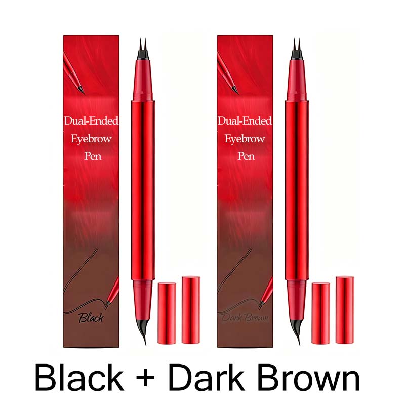 Stylo microblading double‑embout waterproof pour sourcils
