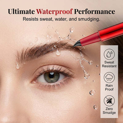 Stylo microblading double‑embout waterproof pour sourcils