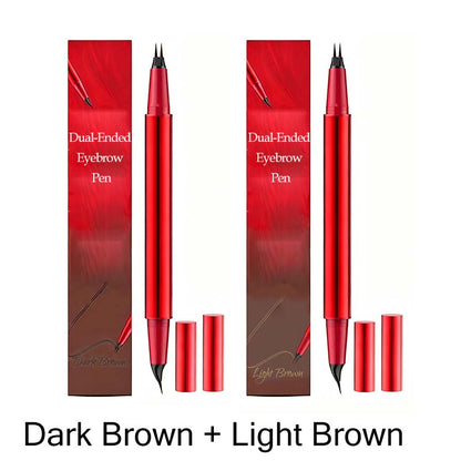 Stylo microblading double‑embout waterproof pour sourcils