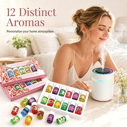 🔥 Offre limitée –50 % ! 🎁🌺 Une senteur fraîche qui égaie votre humeur ! 🌷 Coffret de 12 huiles essentielles hydrosolubles