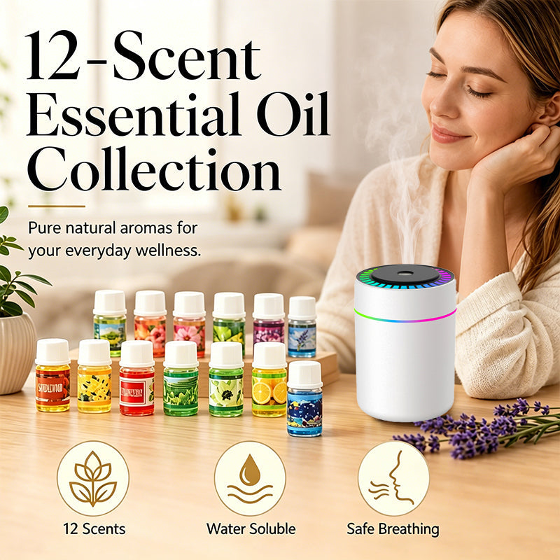 🔥 Offre limitée –50 % ! 🎁🌺 Une senteur fraîche qui égaie votre humeur ! 🌷 Coffret de 12 huiles essentielles hydrosolubles