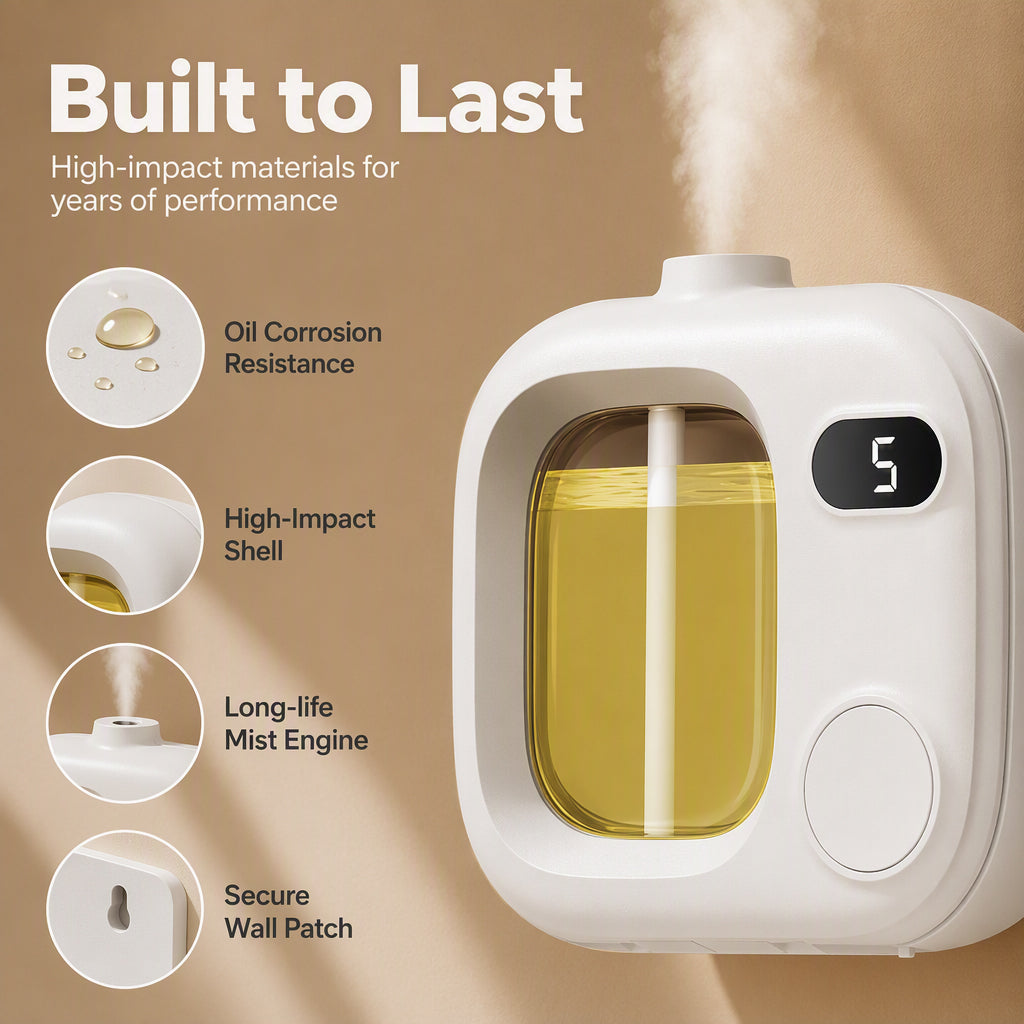 🌫️💡 Diffuseur d’arômes LED intelligent, réglage de brume, lumière d’ambiance pour la maison