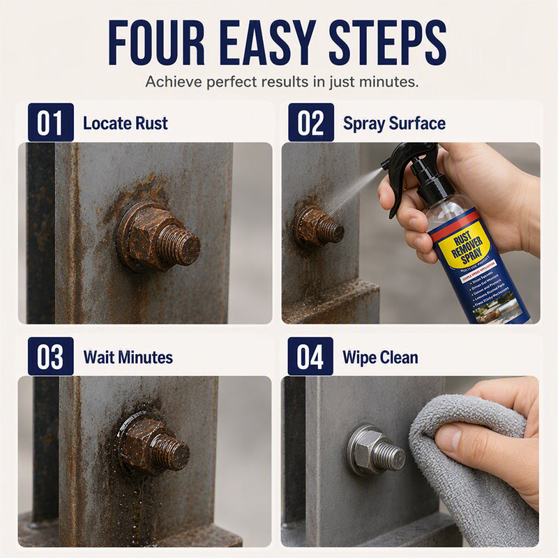 🥳 COUP DE CŒUR 2026 🥳 Spray antirouille et lubrifiant – Restauration instantanée des métaux, prévient la formation de rouille – Application facile d'une seule main ! 🔧💨