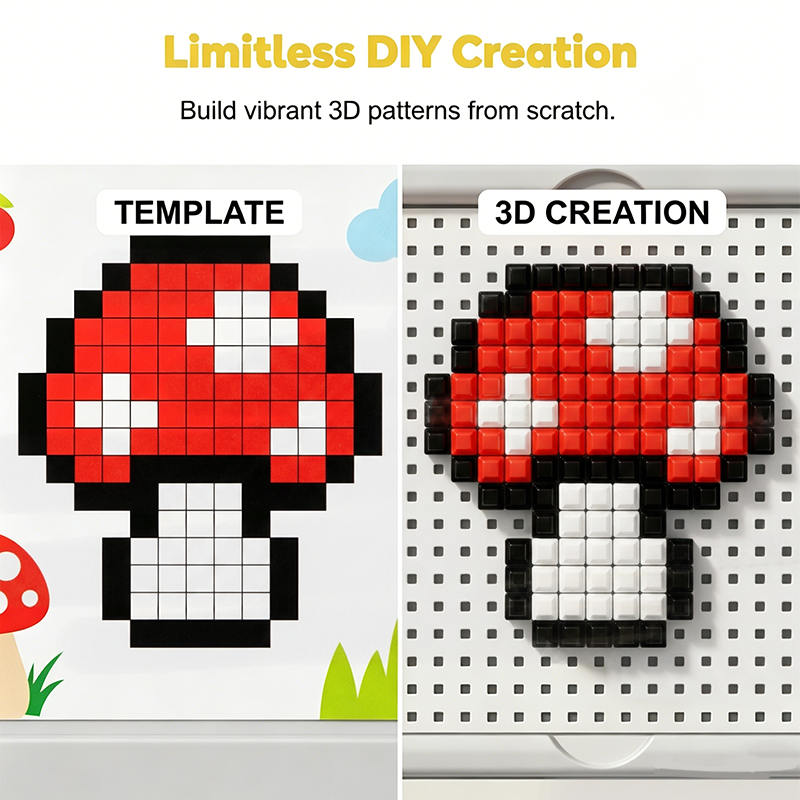 Puzzle créatif 3D en forme de champignon
