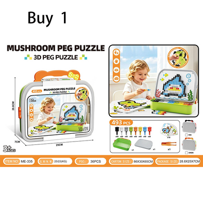 Puzzle créatif 3D en forme de champignon