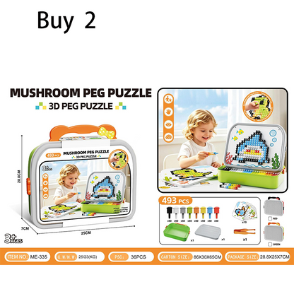 Puzzle créatif 3D en forme de champignon