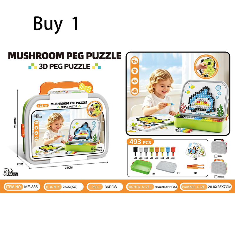 Puzzle créatif 3D en forme de champignon