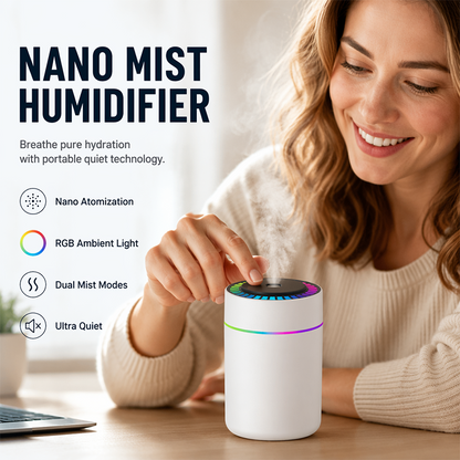 Mini-humidificateur USB avec lumières colorées pour la chambre et la voiture