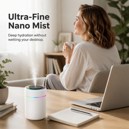Mini-humidificateur USB avec lumières colorées pour la chambre et la voiture