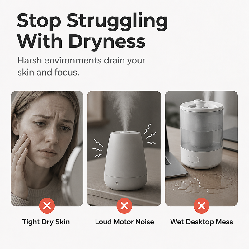 Mini-humidificateur USB avec lumières colorées pour la chambre et la voiture