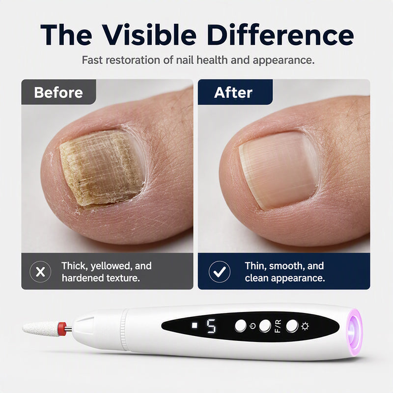 Kit de manucure/pédicure portable 2‑en‑1 – Lime électrique + lampe UV gel