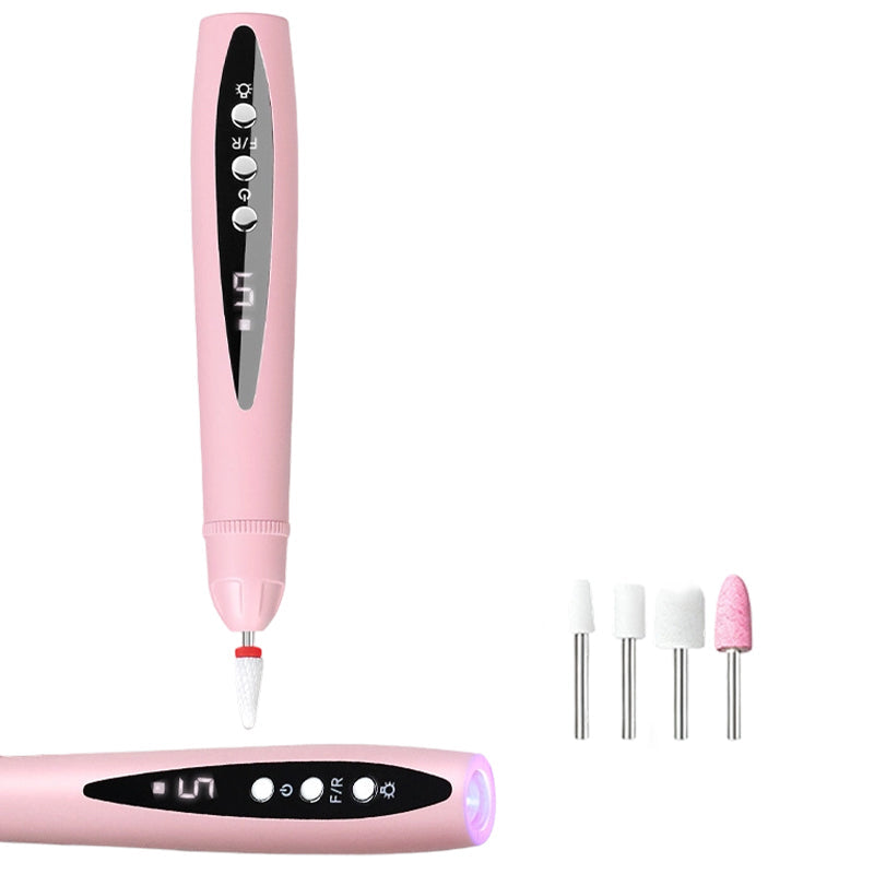 Kit de manucure/pédicure portable 2‑en‑1 – Lime électrique + lampe UV gel