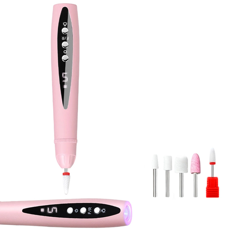 Kit de manucure/pédicure portable 2‑en‑1 – Lime électrique + lampe UV gel