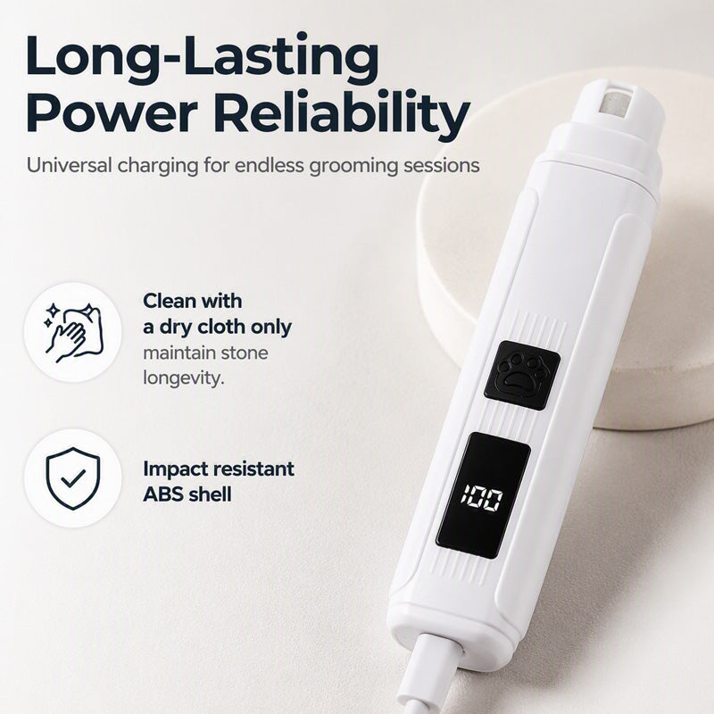 Lime à griffes électrique pour animaux avec indicateur de puissance LED