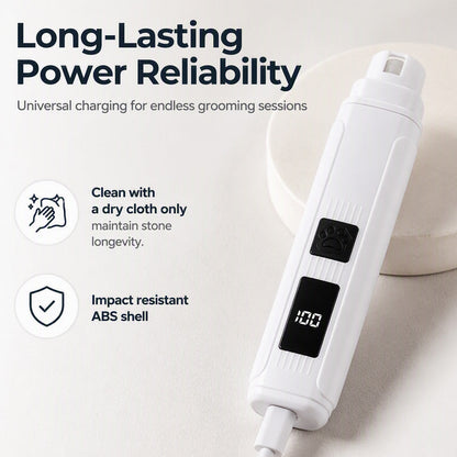 Lime à griffes électrique pour animaux avec indicateur de puissance LED