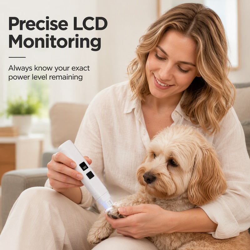 Lime à griffes électrique pour animaux avec indicateur de puissance LED