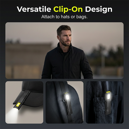 Lampe de Travail Magnétique Mains Libres – Clip Polyvalent, Double Mode, Ultra-Légère