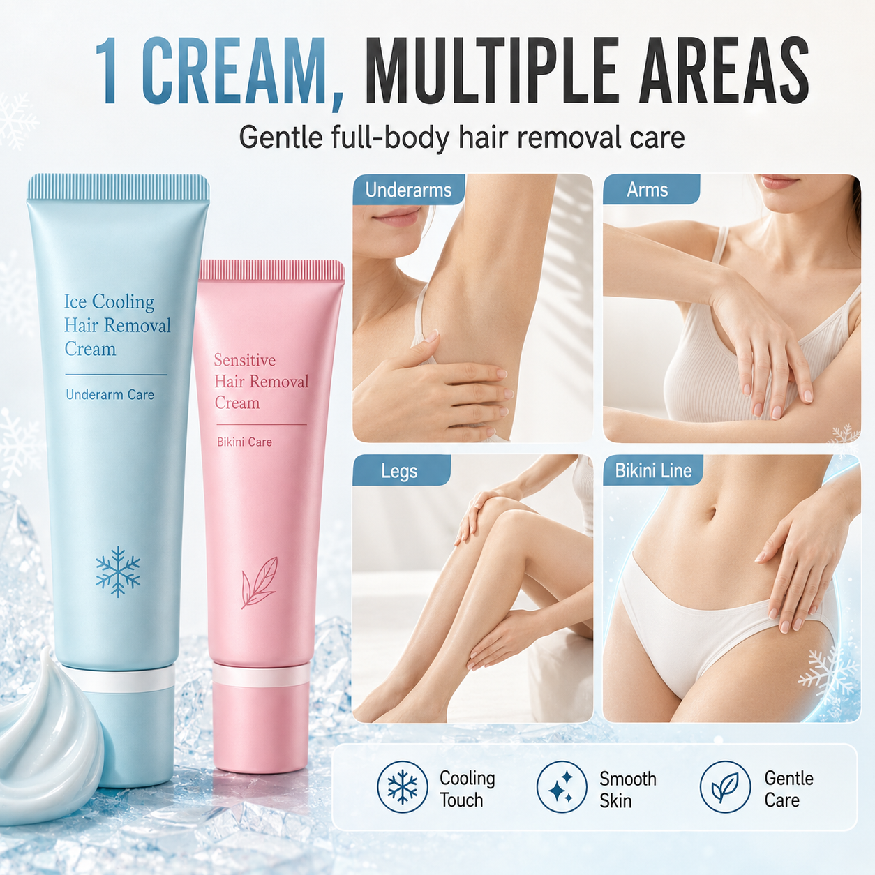 🥳COUP DE CŒUR 2026🥳 Crème dépilatoire – Enrichie en huiles de rose et de lavande, niacinamide éclaircissante – Inhibe la repousse, pour une peau douce et lisse plus longtemps ! 💖💨