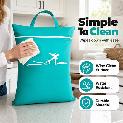 🧳💧 Large sac à linge de voyage imperméable – Doublure étanche, grande capacité, rangez vos vêtements mouillés ou sales sans risquer de contaminer le reste de la valise, le gardien de vos bagages bien secs 🩱🧦