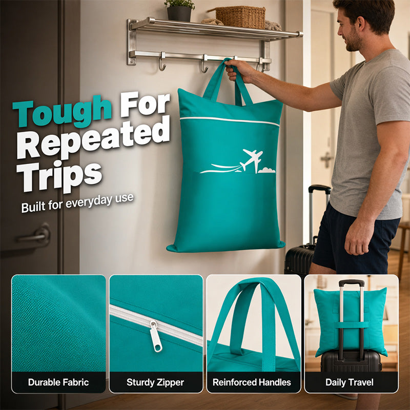 🧳💧 Large sac à linge de voyage imperméable – Doublure étanche, grande capacité, rangez vos vêtements mouillés ou sales sans risquer de contaminer le reste de la valise, le gardien de vos bagages bien secs 🩱🧦