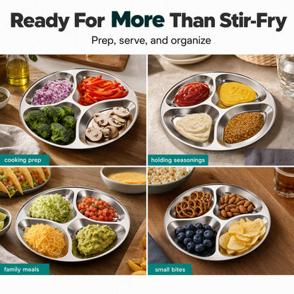 Plat de préparation 4 compartiments – Organisation de cuisine