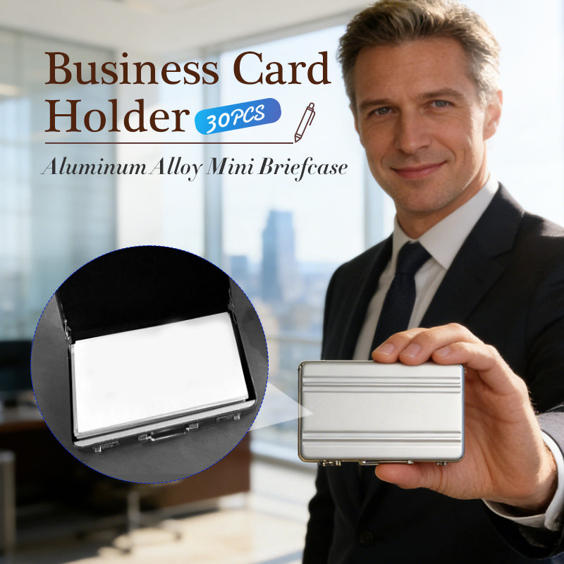 Porte-cartes de visite en alliage d'aluminium, format mini-mallett