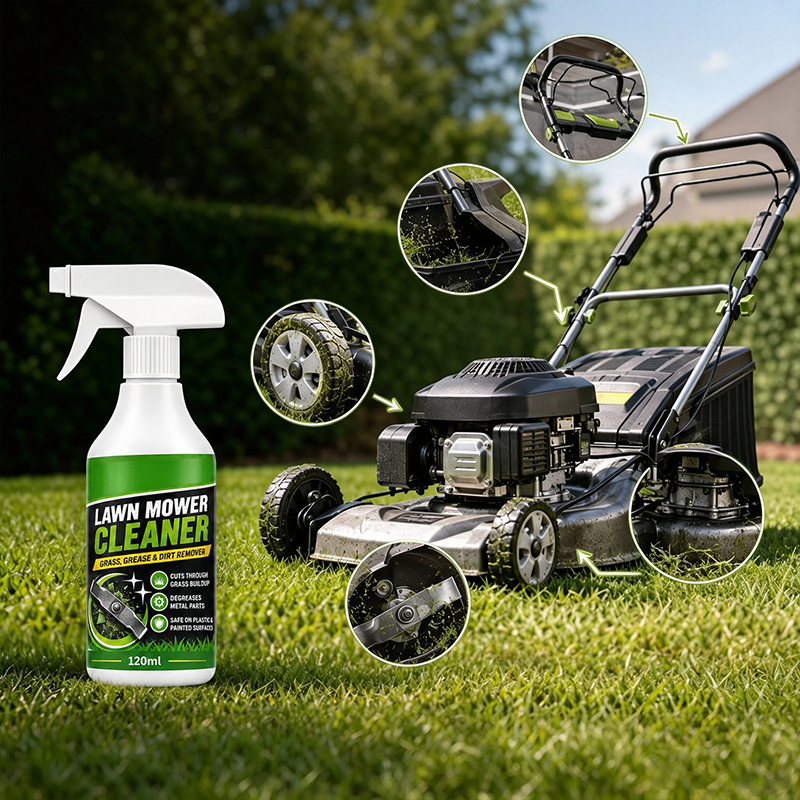 Spray nettoyant pour tondeuse à gazon à action rapide