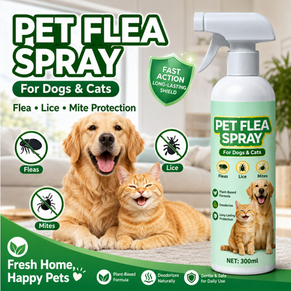 Spray anti-puces pour animaux de compagnie à base de plantes