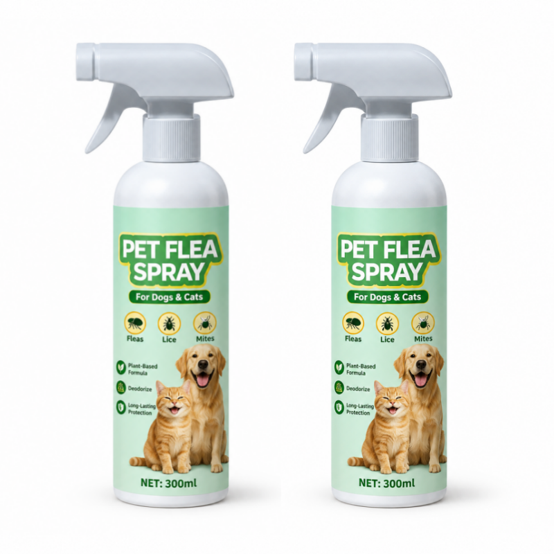 Spray anti-puces pour animaux de compagnie à base de plantes