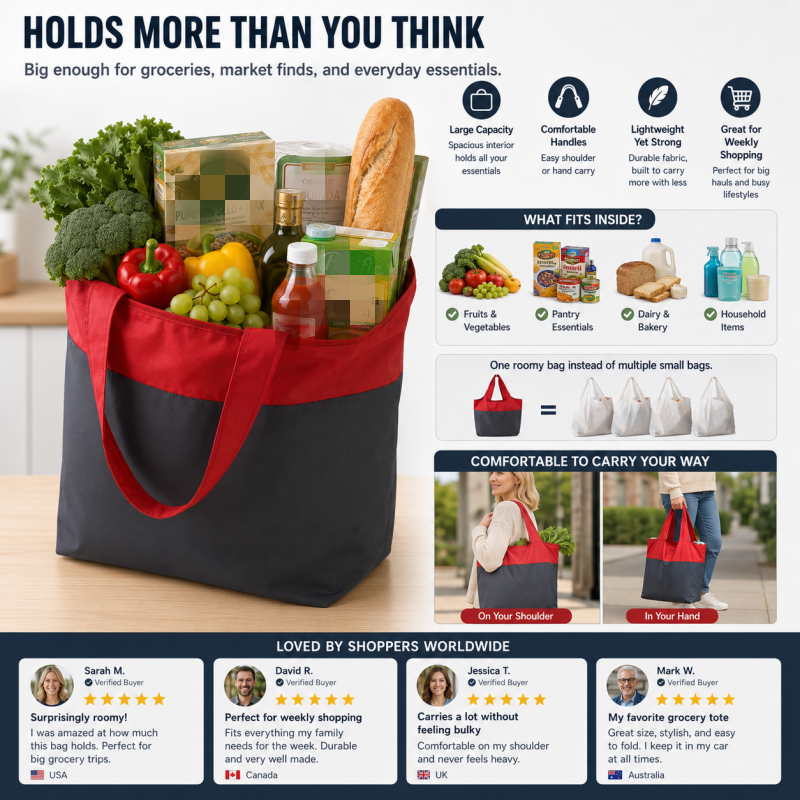 📢📢 50 % DE RÉDUCTION !! ⏰ Sac de courses pliable écologique – Grande capacité