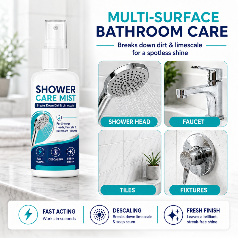 🚿 Spray détartrant à action rapide pour pommes de douche et robinets