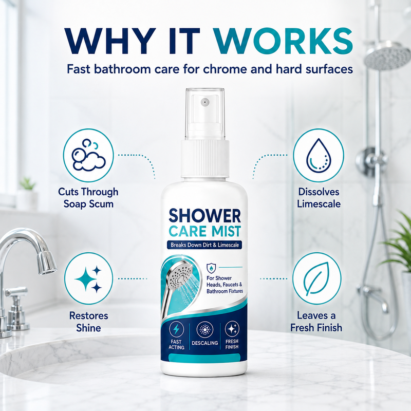 🚿 Spray détartrant à action rapide pour pommes de douche et robinets