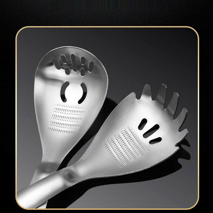 🥄 50% DE RÉDUCTION! 🍳 Cuillère de Cuisine Multifonction 5-en-1 – Inox 304/430, filtre, broie & ouvre-bouteille – 23,5 cm – L'outil idéal pour votre cuisine ✨
