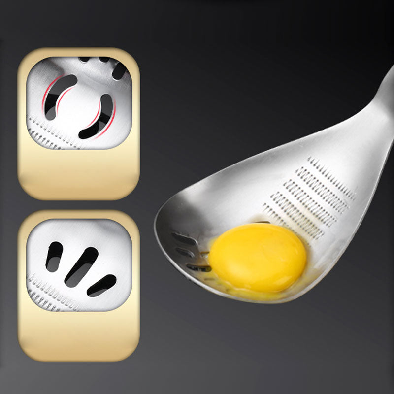 🥄 50% DE RÉDUCTION! 🍳 Cuillère de Cuisine Multifonction 5-en-1 – Inox 304/430, filtre, broie & ouvre-bouteille – 23,5 cm – L'outil idéal pour votre cuisine ✨