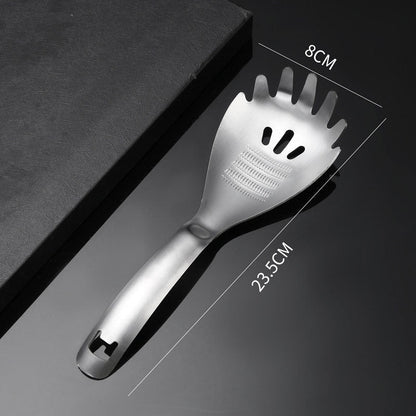 🥄 50% DE RÉDUCTION! 🍳 Cuillère de Cuisine Multifonction 5-en-1 – Inox 304/430, filtre, broie & ouvre-bouteille – 23,5 cm – L'outil idéal pour votre cuisine ✨
