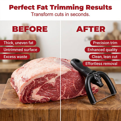 🥩 50 % DE RÉDUCTION EN CE MOMENT ! Coupe-graisse à main pour viande de bœuf et de porc – Support en forme de U, lames en acier inoxydable et poignée ergonomique – idéal pour les barbecues, la préparation des repas et la cuisine en grande quantité 🍖🔪
