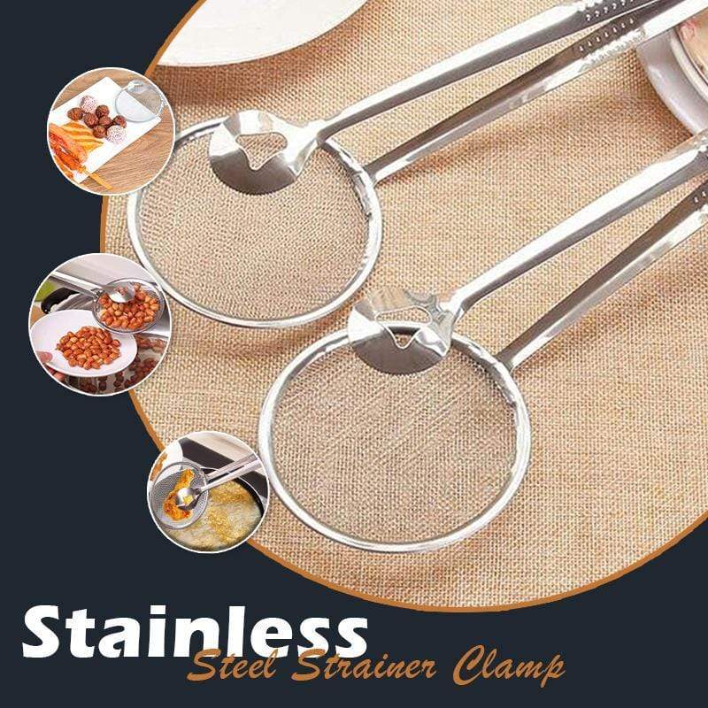 🍳 50 % de réduction ! Pince de cuisine 2 en 1 : cuillère et passoire tout-en-un. En acier inoxydable, idéale pour frire, égoutter et servir. 💪