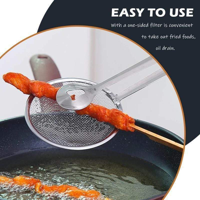 🍳 50 % de réduction ! Pince de cuisine 2 en 1 : cuillère et passoire tout-en-un. En acier inoxydable, idéale pour frire, égoutter et servir. 💪