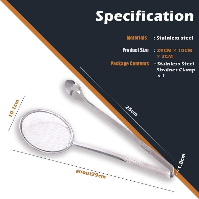 🍳 50 % de réduction ! Pince de cuisine 2 en 1 : cuillère et passoire tout-en-un. En acier inoxydable, idéale pour frire, égoutter et servir. 💪